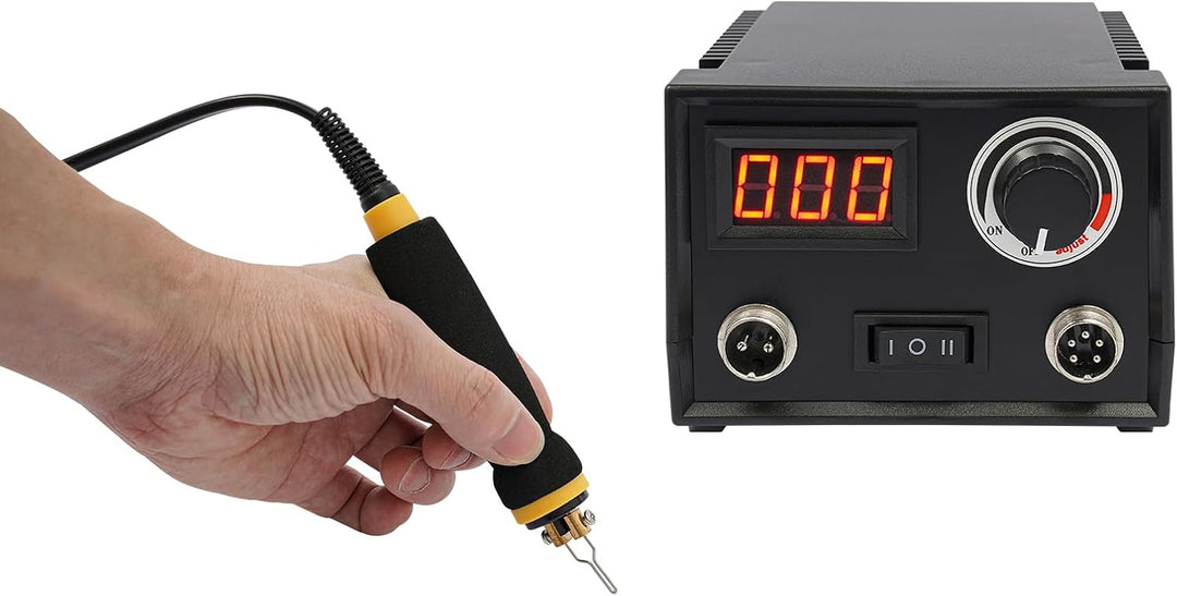 Doppel-Stift-Brenner, 80W, 21 Spitzen, Für Holz & Leder, Schwarz | Repomanda, 80W, 2 Brennstifte, 21