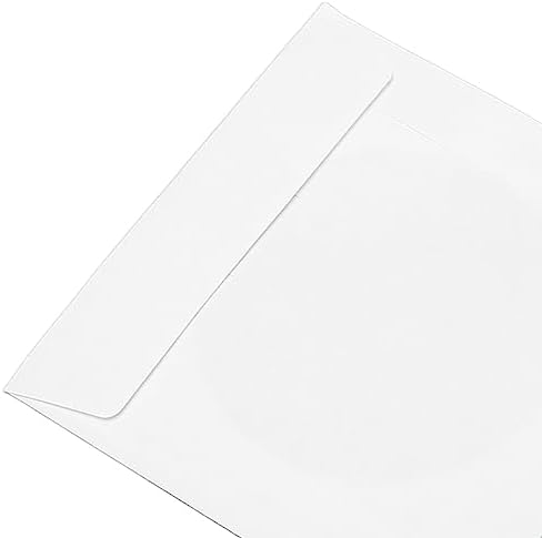 100er-Pack Dicke Weisse CD-DVD-Hüllen aus Papier mit Fensterausschnitt und Klappe, Wiederverwendbare