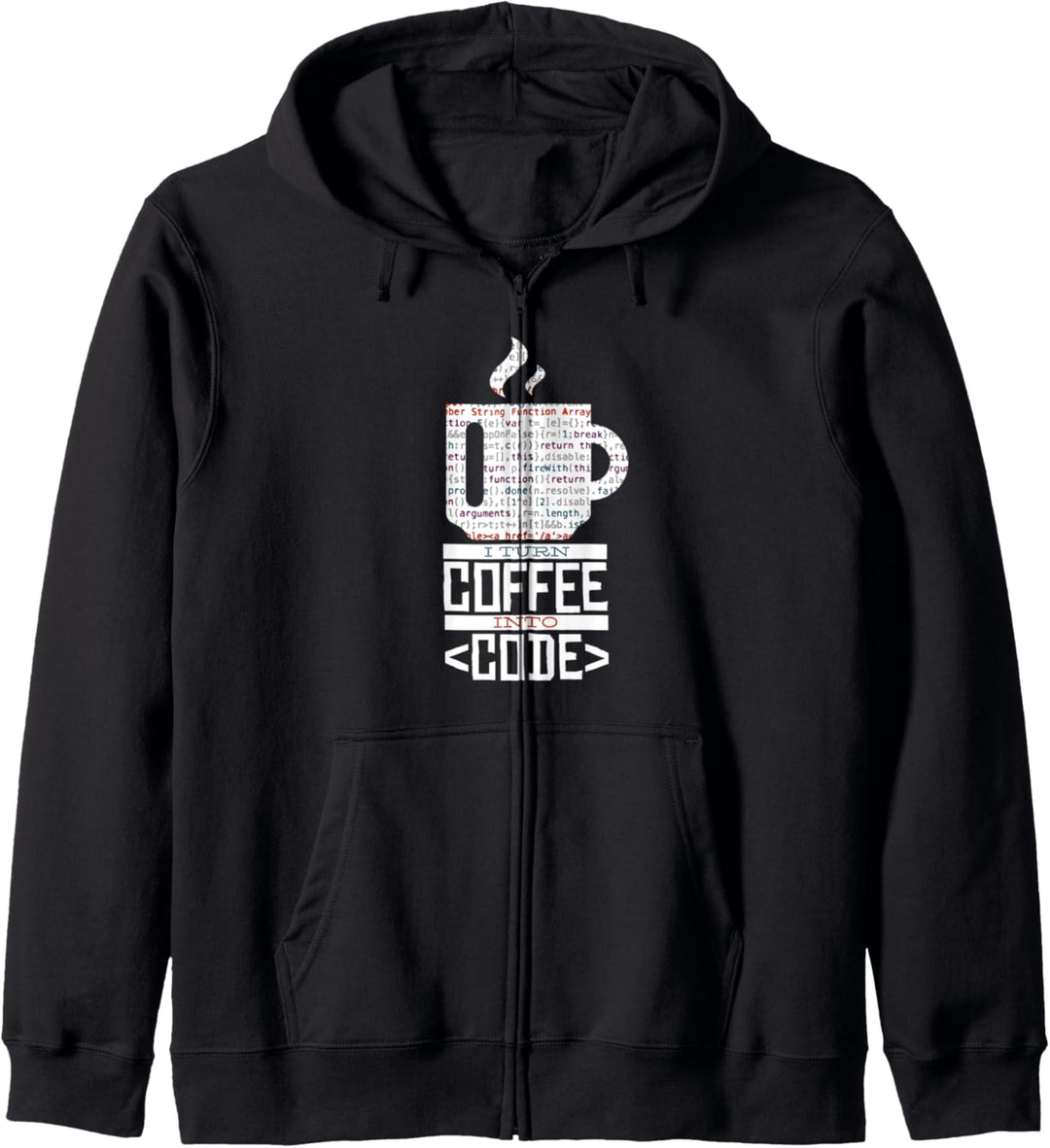 Ich verwandle Kaffee in Code Geschenk Computerprogrammierer Kapuzenjacke