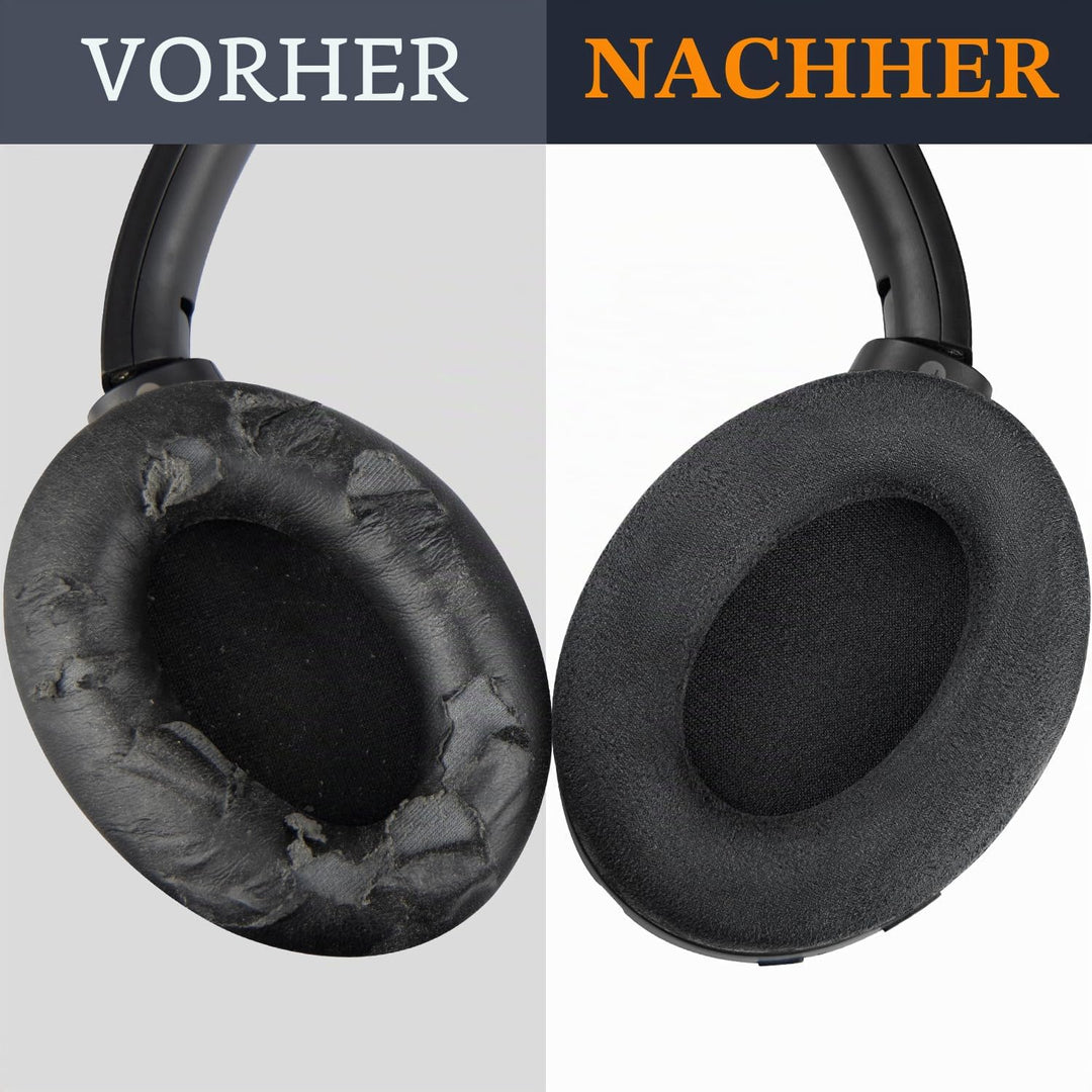 SOULWIT Micro Suede Professionelle Ersatz Ohrpolster für Sony WH-1000XM3 (WH1000XM3) Over-Ear-Kopfhö