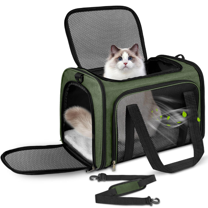 Transporttasche Katze, Transporttasche für Katze Hund bis zu 8kg, Tragbar Faltbare Haustier Tragetas