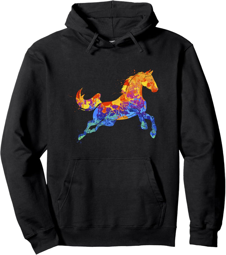 Süsses Pferde Mädchen Design Reiterin Horse Girl Grafik Pullover Hoodie