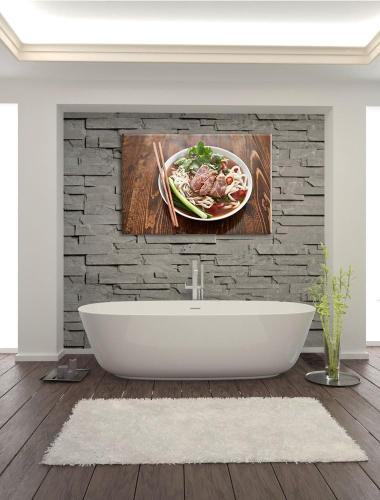 Japanische Brühe Miso Format: 100x70 auf Leinwand, XXL riesige Bilder fertig gerahmt mit Keilrahmen,