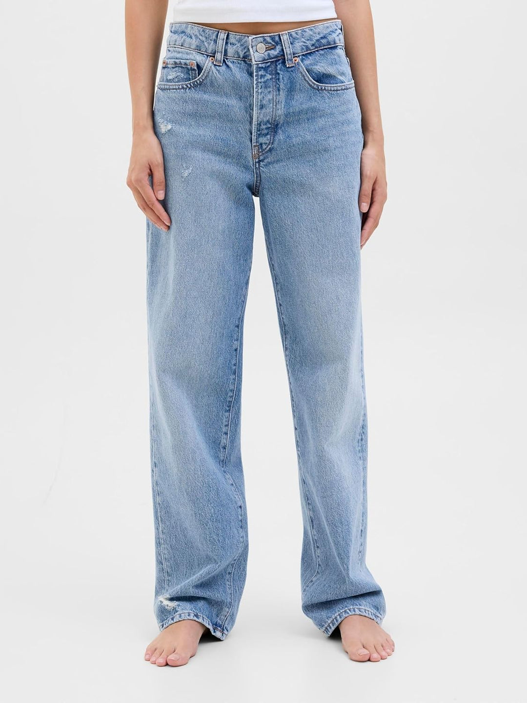 JJXX Female Loose Fit Jeans JXSeville RR5001 28W / 32L Medium Blue Denim, 28W / 32L Medium Blue Deni