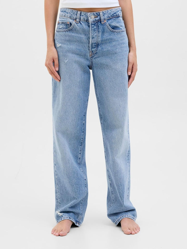 JJXX Female Loose Fit Jeans JXSeville RR5001 28W / 32L Medium Blue Denim, 28W / 32L Medium Blue Deni