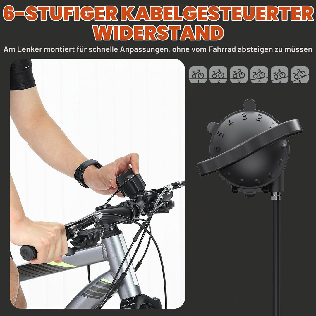 Sportneer Rollentrainer Fahrrad - Magnetischer Rollentrainer für 26-28" &amp; 700C Schnellspanner Vorder