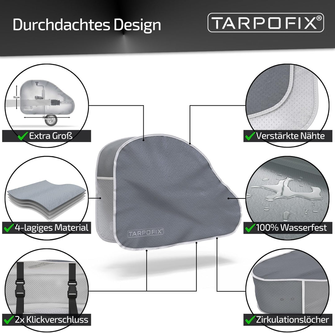 Deichselabdeckung Pferdeanhänger | Deichselhaube Anhänger mit Doppel-Klickverschluss | Anhängerkuppl