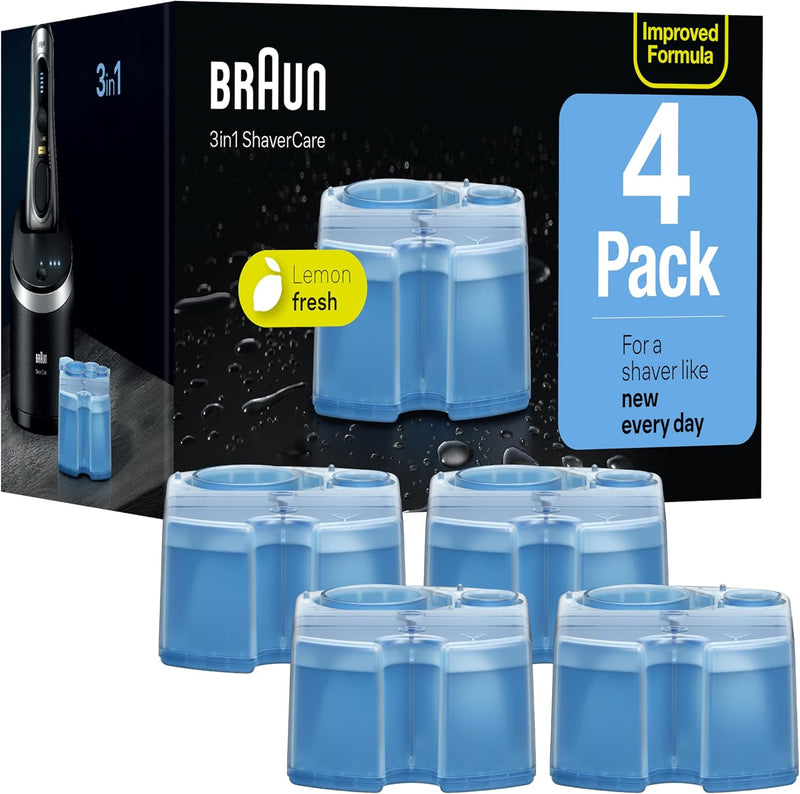 Braun Clean & Renew Reinigungskartusche CCR, 4 Count (Verpackung können variieren)