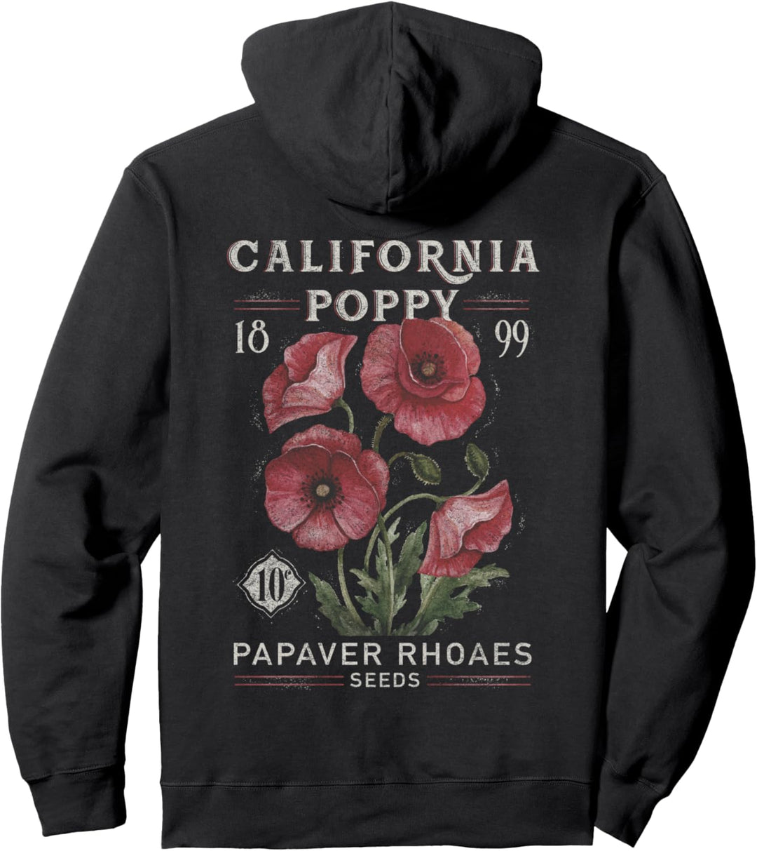 California Poppy V2 Front & Back Pullover Hoodie
