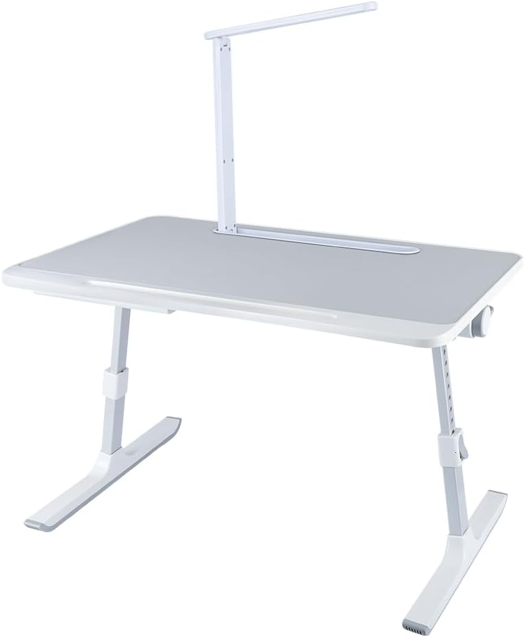 Betttisch Klappbar, Laptoptisch, Einstellbare Höhe, mit Buchständer, Schublade, Lap Stopper, Tablet