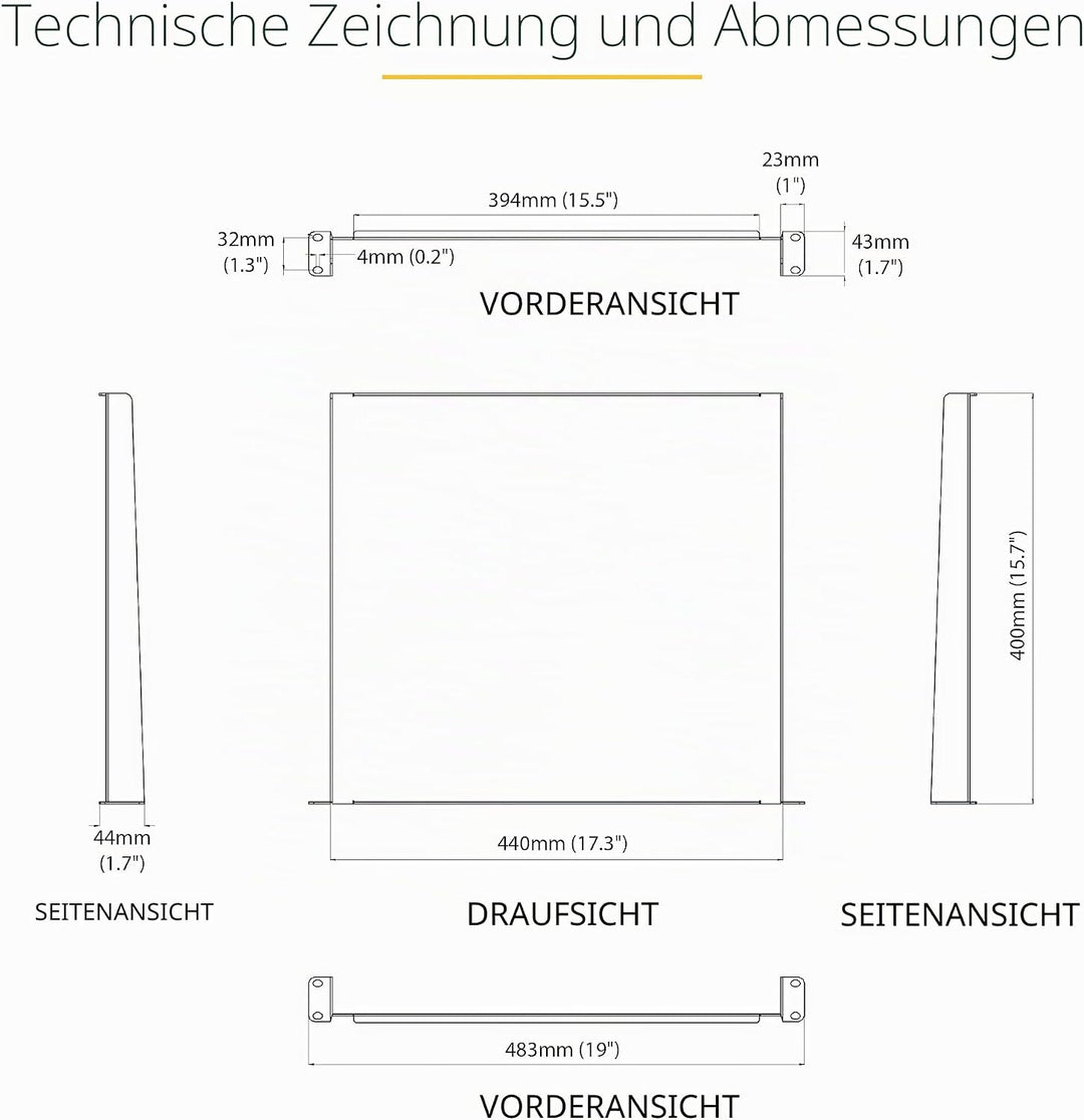 StarTech.com Serverschrank Fachboden - 19 Zoll Rack Fachboden - 19 Zoll Rack Ablage - 1HE Fachboden