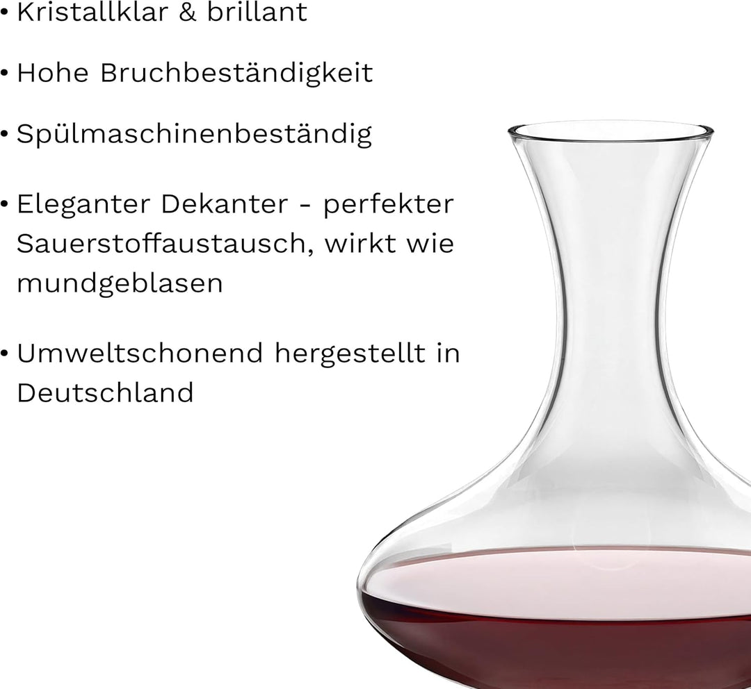 Stölzle Lausitz Dekanter Weinland 750ml I Spülmaschinengeeignete Weinkaraffe optimal für Rotwein I S