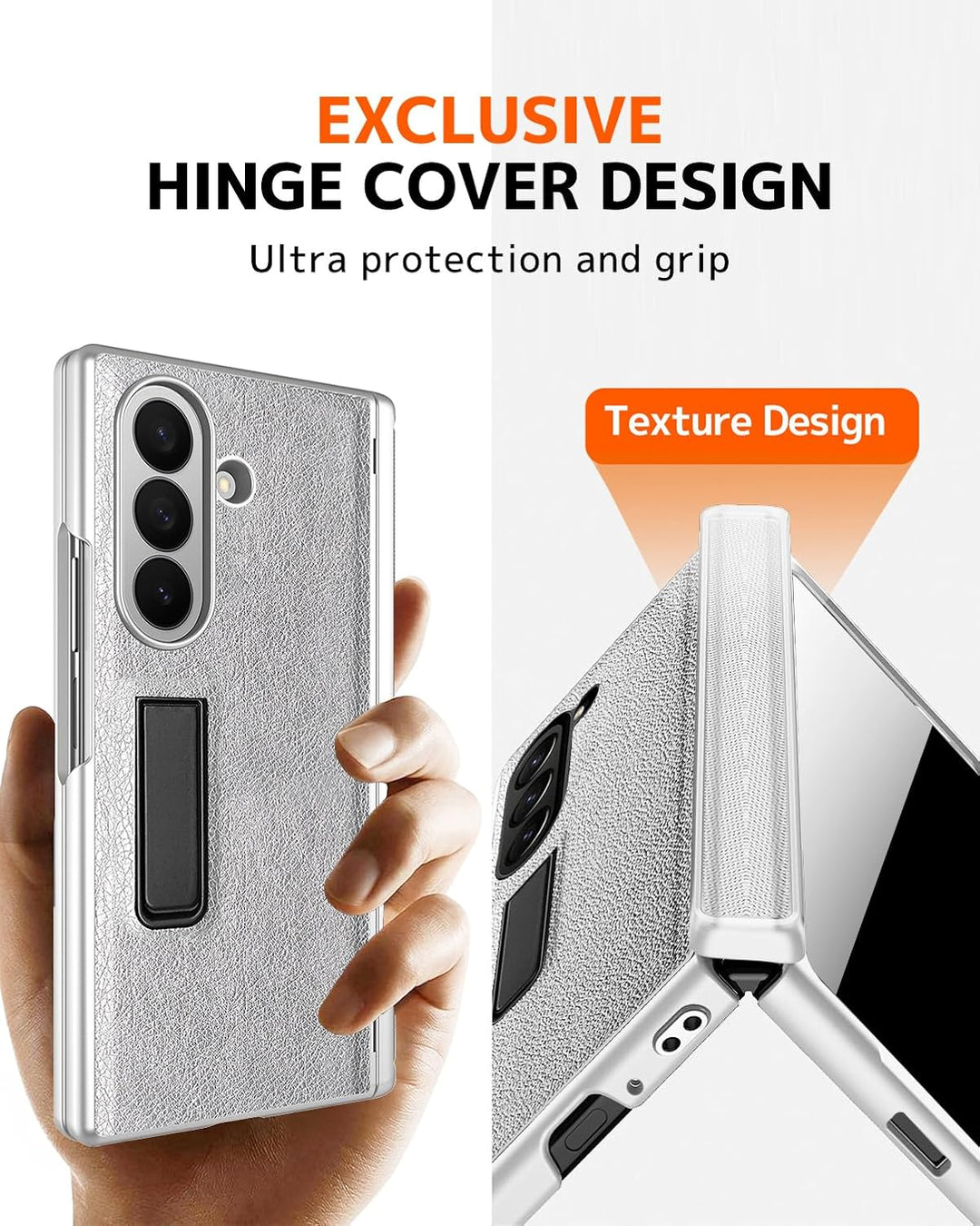 NINKI für Samsung Galaxy Z Fold 7 Hülle mit Privacy Screen Protector Magnetic ständer, Scharnier han