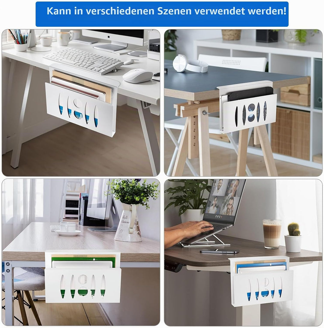 HAQIUHETO schubladen Organizer Laptop Stand Notebook ständer,Aus Stahl,kein Bohren erforderlich Zijs