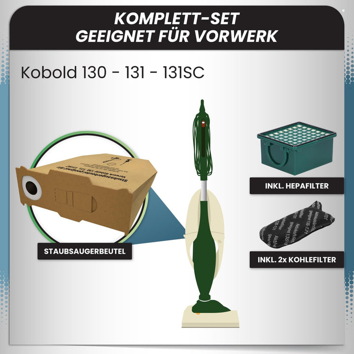 McFilter I 10 Staubsaugerbeutel, Mikrofilter, Hepafilter, Geruchsfilter, Kohlefilter im Set geeignet