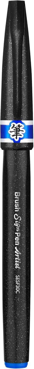 Pentel SESF30C-CX Extra feine Pinsel-Spitze, 12 Stück blau 12 Blau, 12 Blau