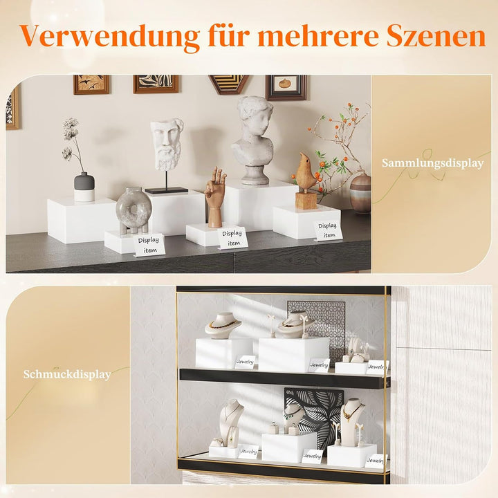 Lifewit 15,5/17,7/20/21/25,4cm Display Ständer, 6 Stück Kunststoff Erhöhung | Tortenständer für Cupc