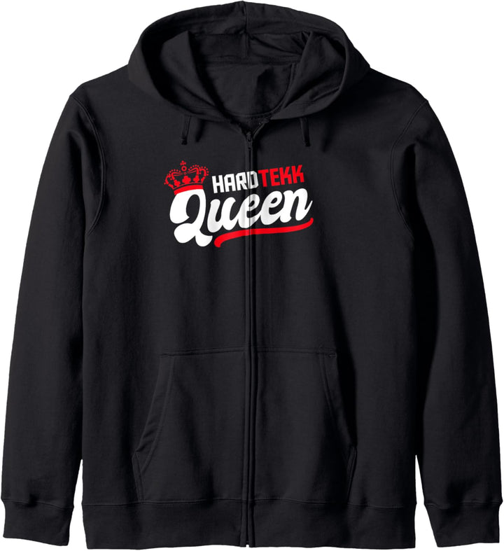 Hardtekk Queen Schriftzug mit Krone - Tekk, Hard Tekk Kapuzenjacke