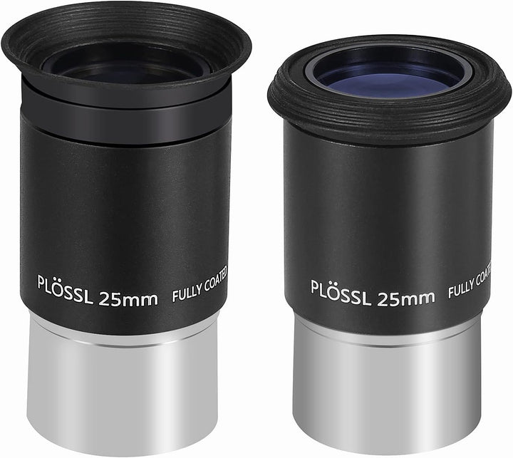 SOLOMARK Teleskop 1,25 Zoll Super-Plossl-Okular 25 mm 4-Element-Plossl-Design mit Gewinde für Standa