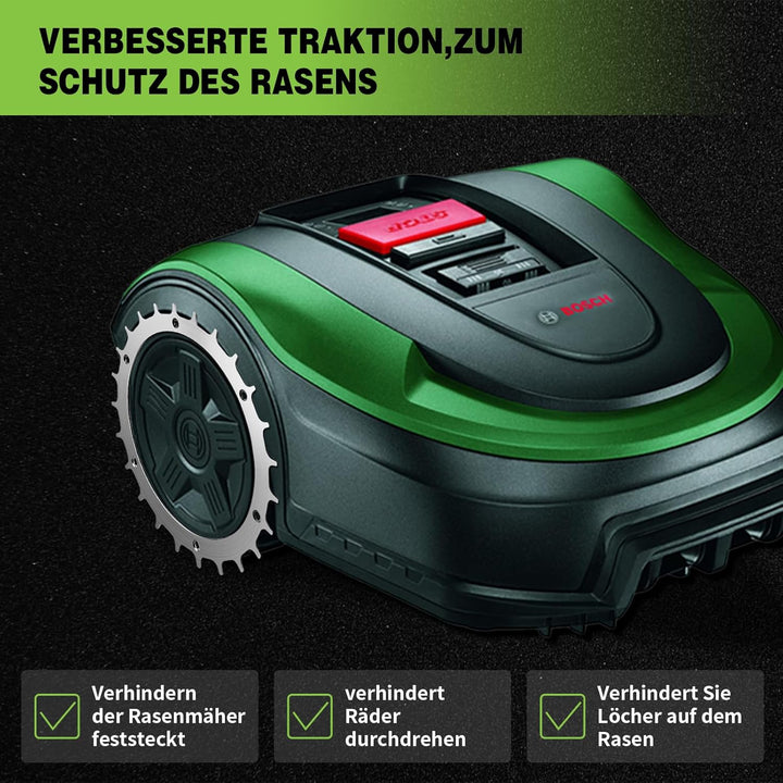 Edelstahl Spikes für Bosch Indego XS 300 400 S500 S+500 M700 Traktionsverbesserung für Mähroboter,au