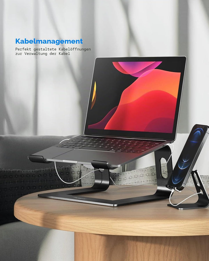 Nulaxy Laptop Ständer, Ergonomischer Aluminium Laptop Stand, Notebook Ständer für Schreibtisch, Abne