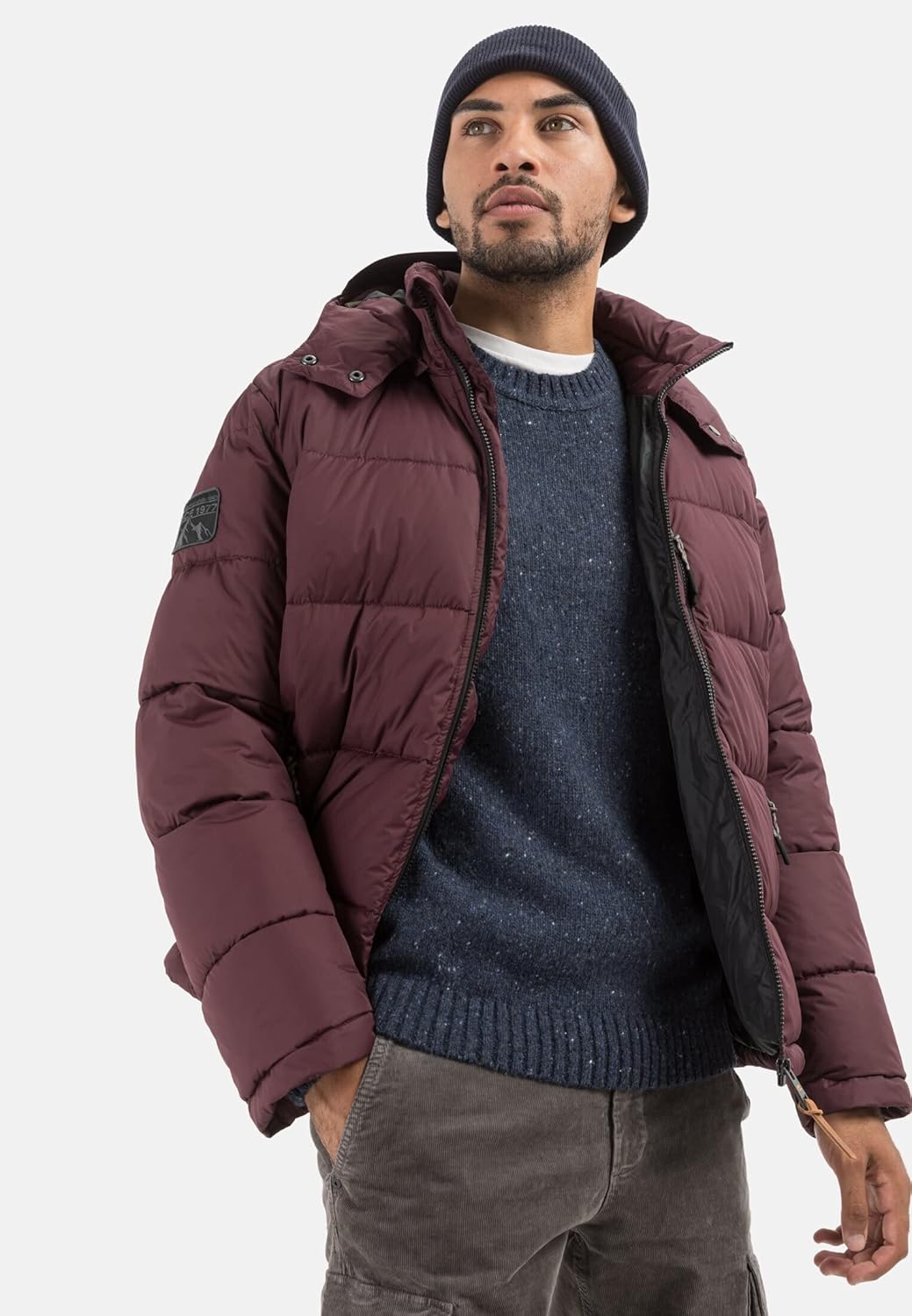 camel active Herren 420224/8e75 Jacket 36 Dunkelbraun, 36 Dunkelbraun