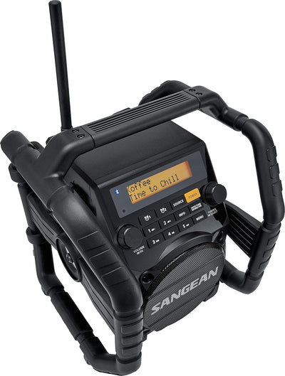 Sangean U-5DBT Baustellen Radio mit Bluetooth | Stossfestes Radio mit DAB+, UKW+, FM, Aux und Blueto