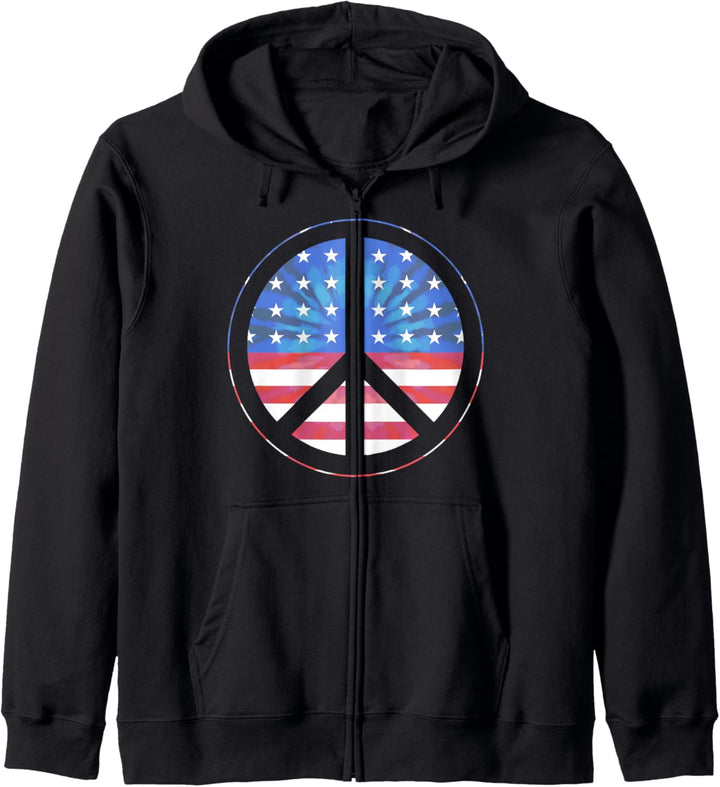 Trendy American Peace Sign Kapuzenjacke