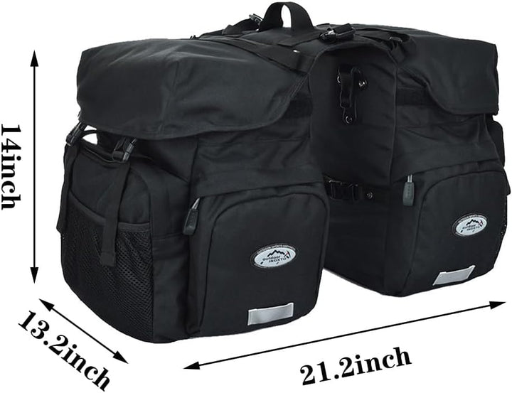 50L Fahrradtaschen Gepäckträger, Wasserdichte Fahrradtaschen aus Hochdichtem 600D Polyester für Daue
