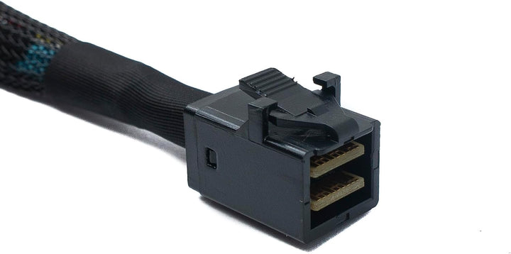 SYSTEM-S SFF-8643 Kabel 100 cm Mini SAS HD zu SFF-8087 Adapter für SSD Festplatte Motherboard