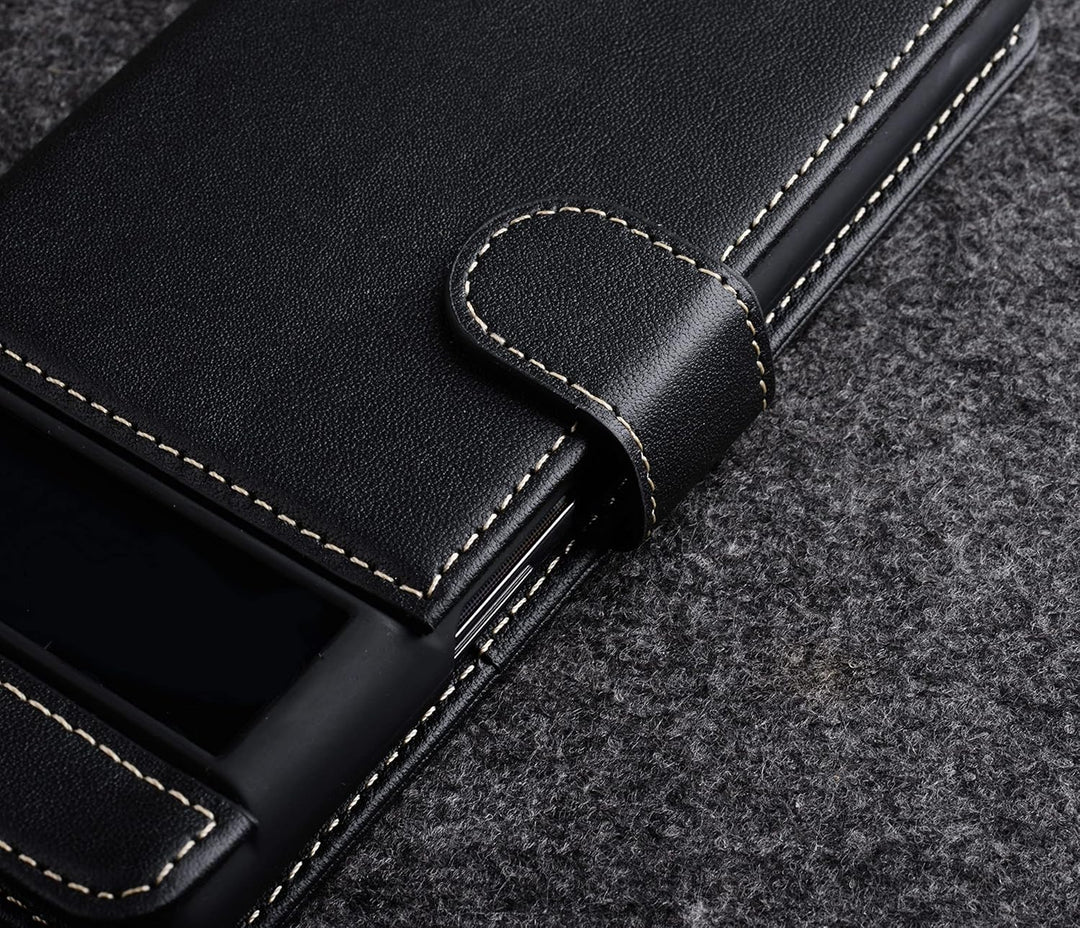 STILGUT Talis kompatibel mit Google Pixel 6 Hülle mit Kartenfach aus Leder, Flip Cover, Wallet Case,