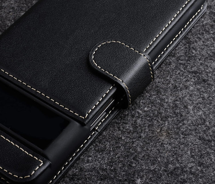 STILGUT Talis kompatibel mit Google Pixel 6 Hülle mit Kartenfach aus Leder, Flip Cover, Wallet Case,
