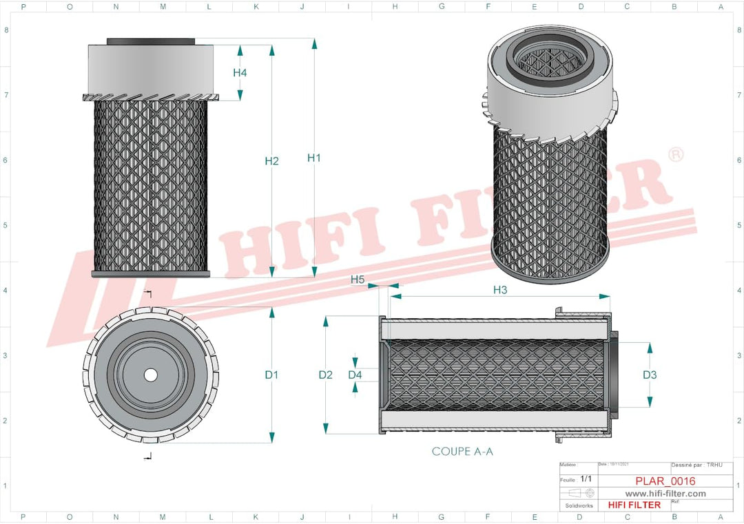 HIFI FILTER Luftfilter SA 11773 K