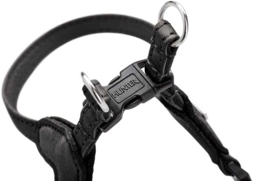 Hunter Hundegeschirr SOHO MINI, Farbe: schwarz, Rindsleder, weich & geschmeidig, fellschonend, leich