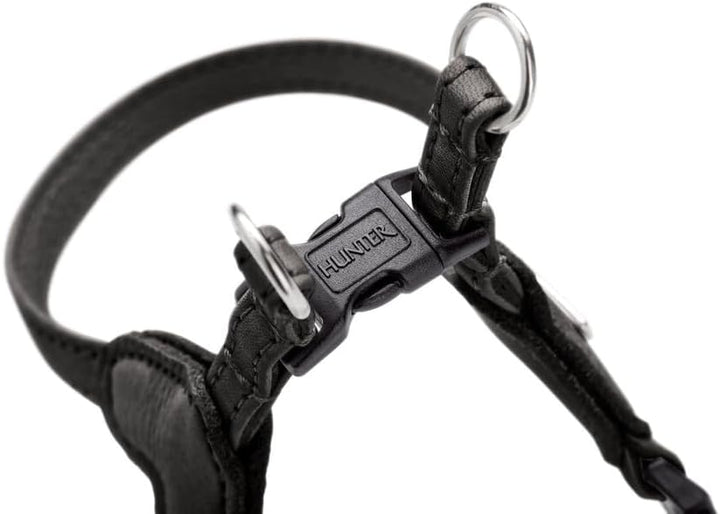 Hunter Hundegeschirr SOHO MINI, Farbe: schwarz, Rindsleder, weich & geschmeidig, fellschonend, leich