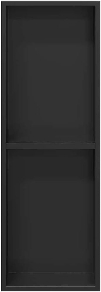 vidaXL Duschnische Schwarz 60 x 20 x 9,5 cm Edelstahl, Badezimmeraufbewahrung, modernes Regal, wasse