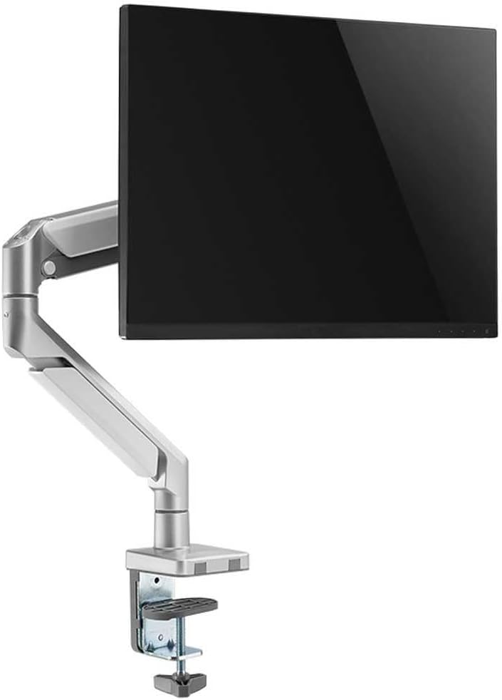 LogiLink BP0086 - Alu Monitor-Schreibtischhalterung für 17-32 Zoll (LCD, LED, OLED, …) mit Gasdruckf