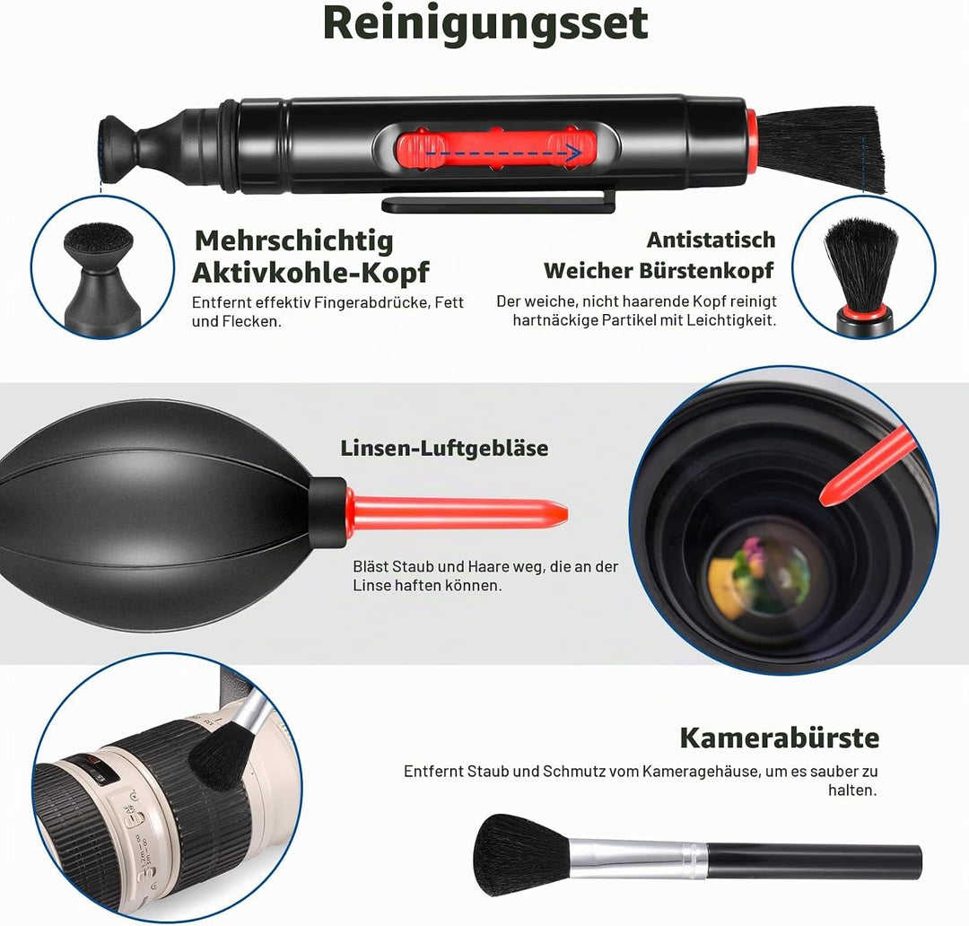 NEEWER 58mm Objektiv und ND Filter Set Weitwinkel/2,2 Fach Teleobjektiv für 18mm 85mm APS C Objektiv