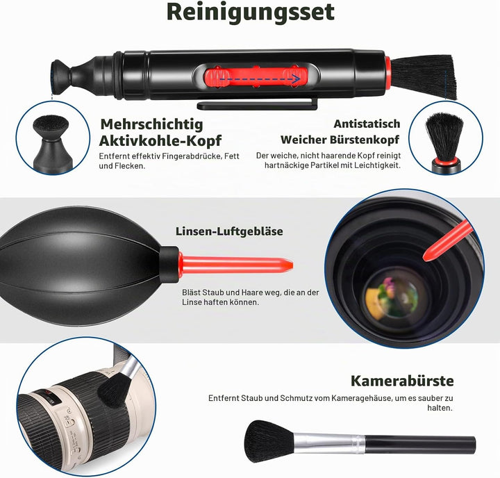 NEEWER 58mm Objektiv und ND Filter Set Weitwinkel/2,2 Fach Teleobjektiv für 18mm 85mm APS C Objektiv