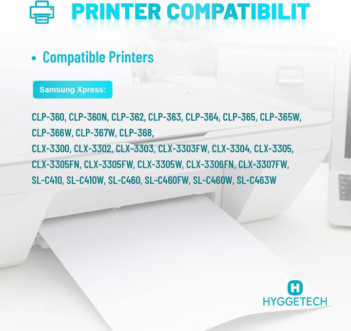 Hyggetech Compatible Toner Replacement for Samsung CLT-406S CLT-K406S CLT-P406C Toner for Samsung Xp