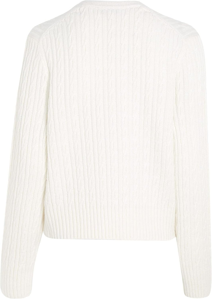 Tommy Hilfiger Damen Pullover, L Wei&amp;