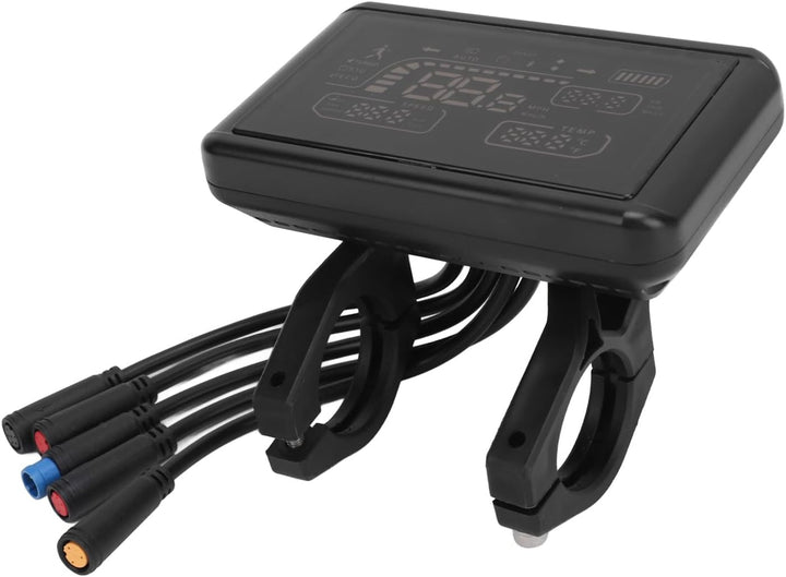 Tbest Elektrofahrrad-Panel, Wasserdichtes ABS-LCD-Display für Geschwindigkeitsstufen-Leistungsmodusa