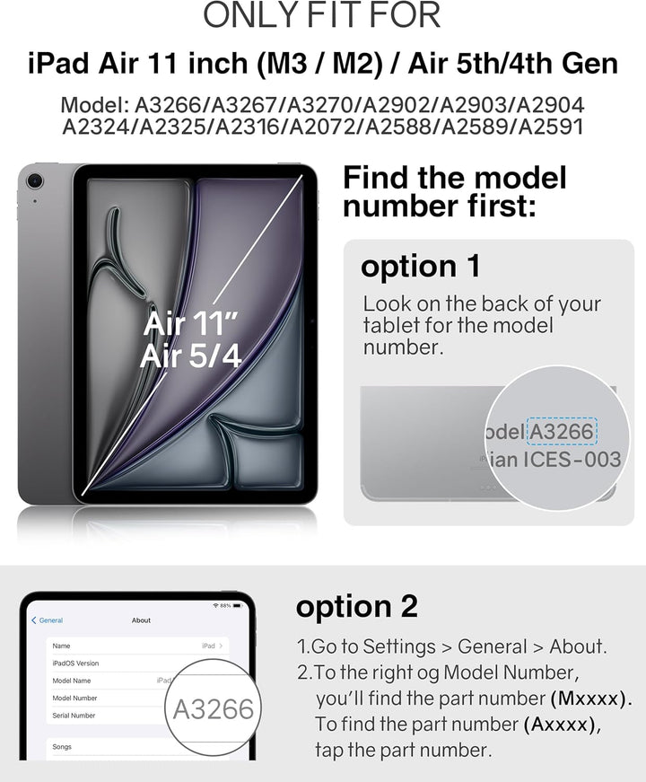 AUAUA Hülle für iPad Air 5. Generation(2022), iPad Air 4. Generation(2020), mit Stifthalter, Auto Sc