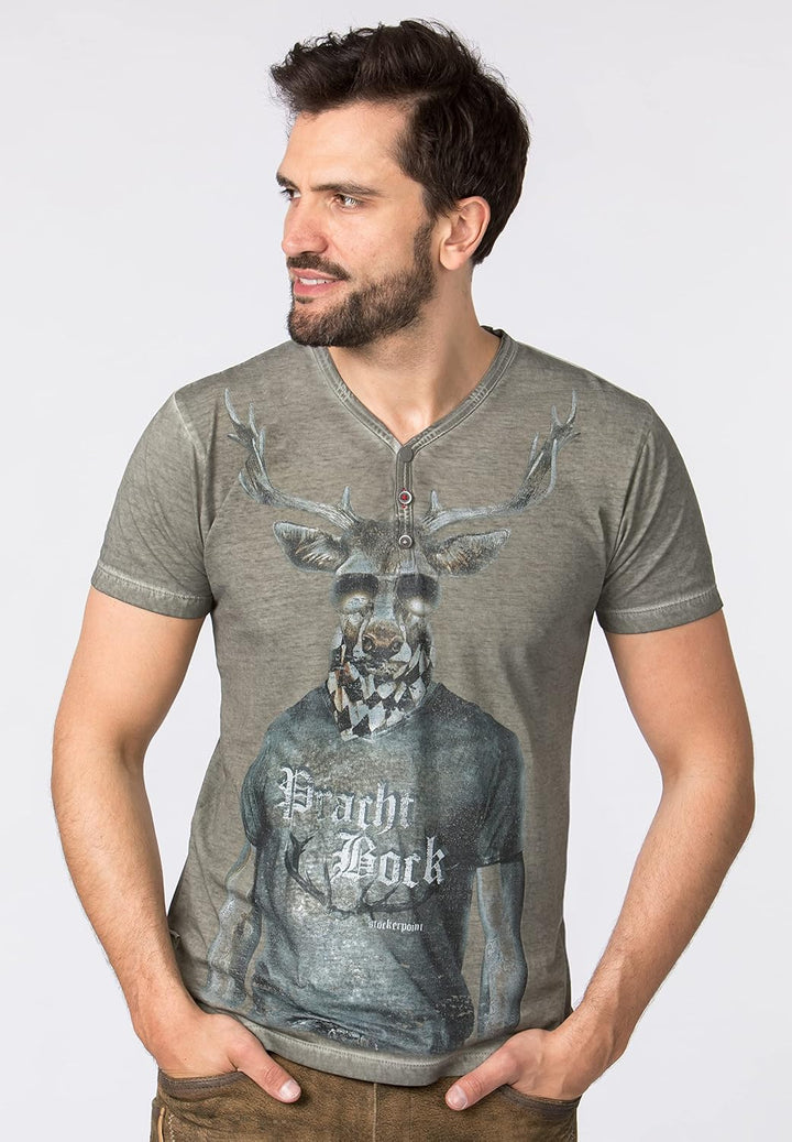Stockerpoint Herren Prachtbock T-Shirt 3XL Stein, 3XL Stein