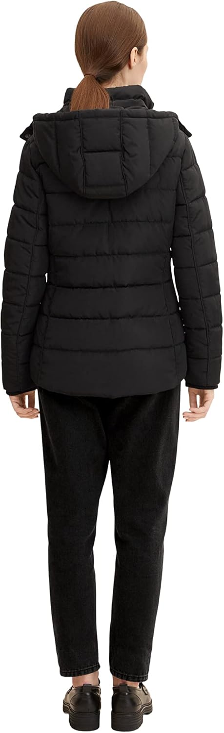TOM TAILOR Damen Winterjacke mit Kapuze 3XL 14482 - Deep Black, 3XL 14482 - Deep Black