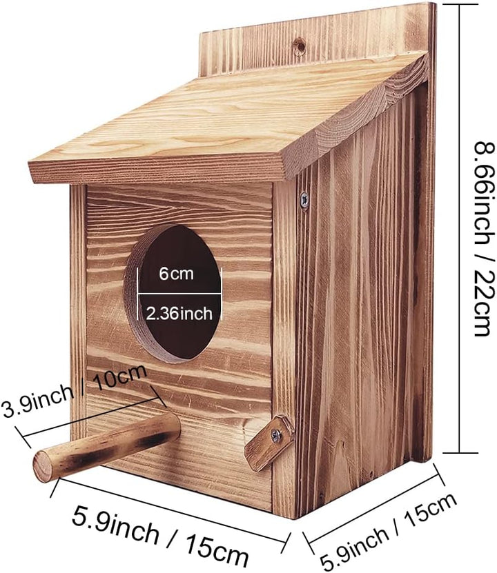 Nistkasten Bausatz Rotkehlchen, Nistkasten für Meise, Vogelhaus Wetterfest aus Holz, Vogelhäuschen Z