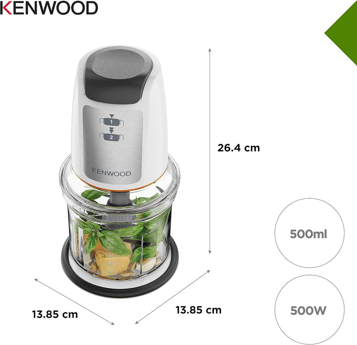 Kenwood Küchengeräte Easy Chop CHP61.100WH Zerkleinerer, elektrischer Mini Universalzerkleinerer mit