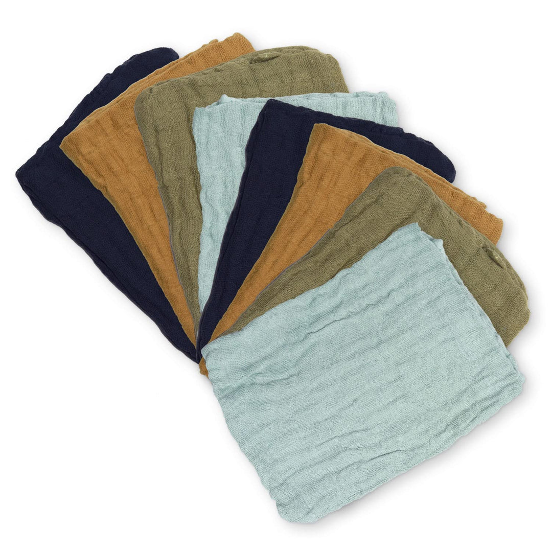 PIPPI Unisex Baby 8er Pack Stoffwindeln Stoffwindel/Wickeltücher/Spucktücher, Ombre Blue, Einheitsgr