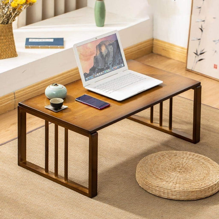Couchtisch Tatami-Tisch Faltbarer Tee-Trinktisch Im Japanischen Stil Bambus-Erkerfenster Im Japanisc