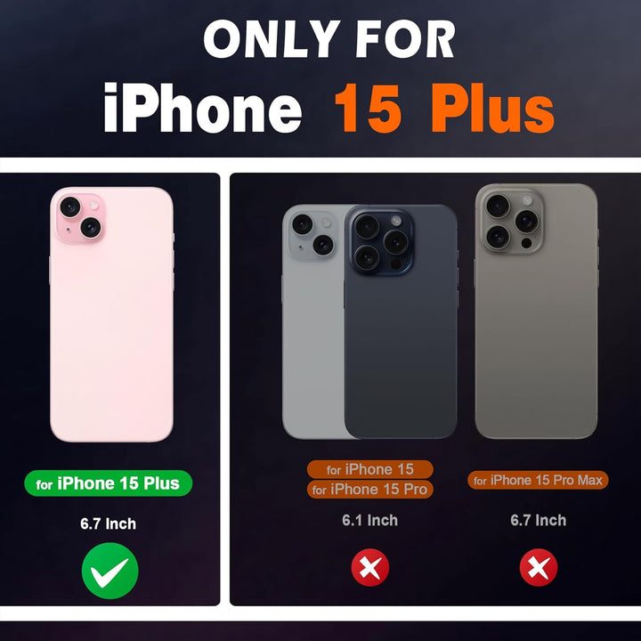SHIELDON Hülle für iPhone 15 Plus, Handyhülle [Echtleder] [Kartenfach] [Magnet] [Standfunktion] [RFI